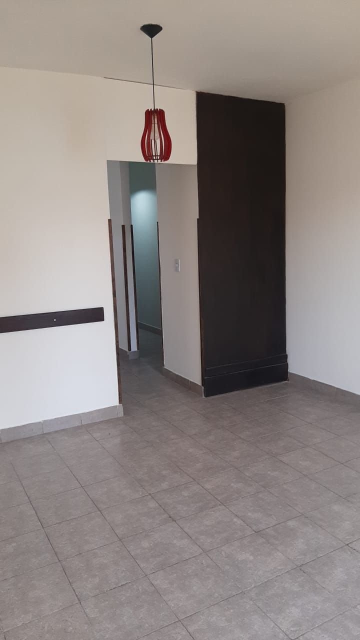 Ambiente con puerta de madera que da a un pasillo.